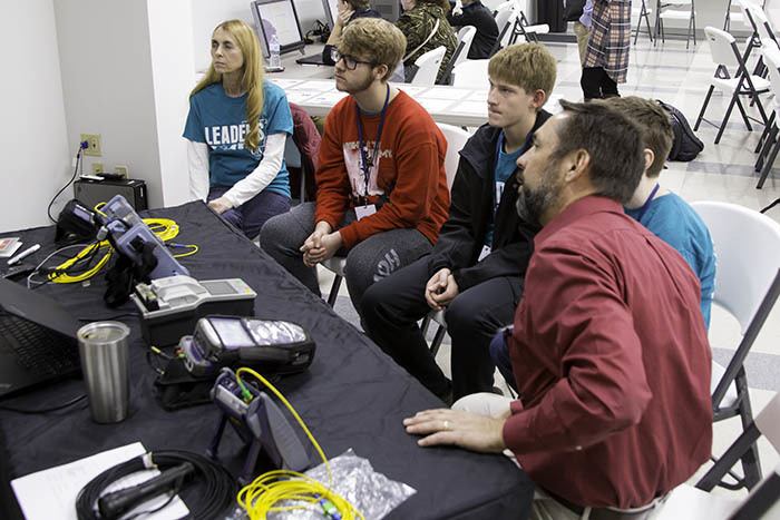 Students sitting at table