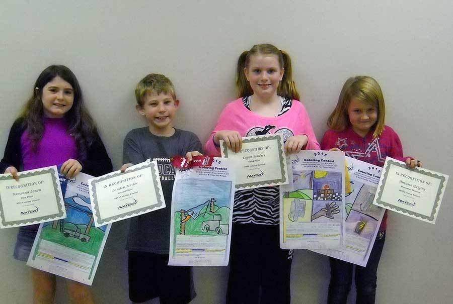 4th Grade (L to R): Karionna Lonon, Landen Keiter, Logan Sanders, Autumn Quigley